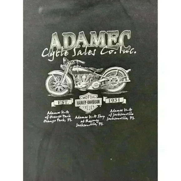 VTG Y2K Harley-Davidson Women’s V-Neck Sweater XS Black Pullover Biker Florida - Picture 9 of 14